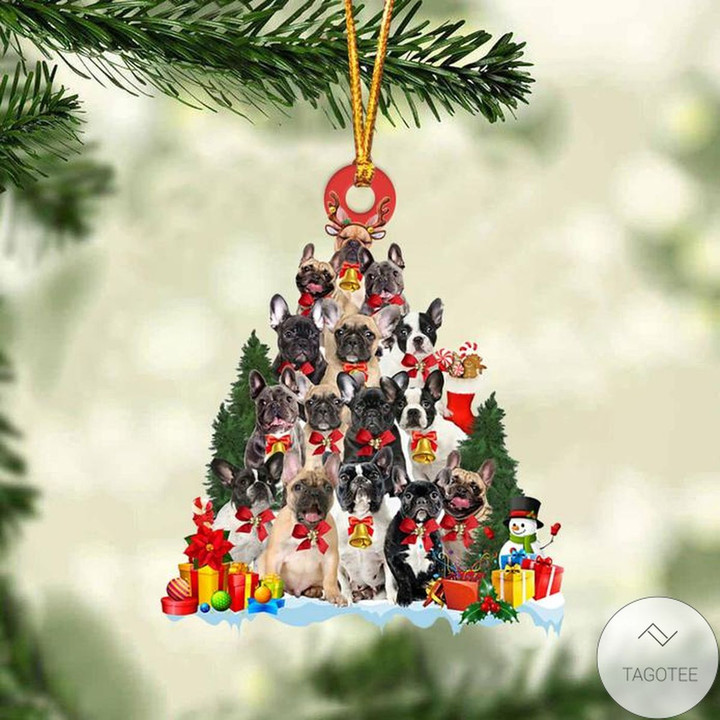 French Bulldog Dog Christmas Tree Ornament