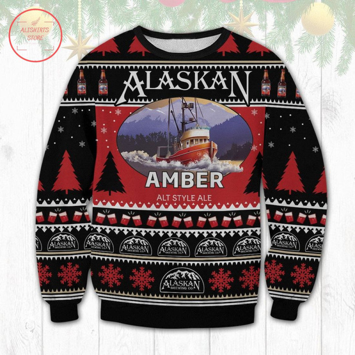 Alaskan Amber Ale Ugly Christmas Sweater