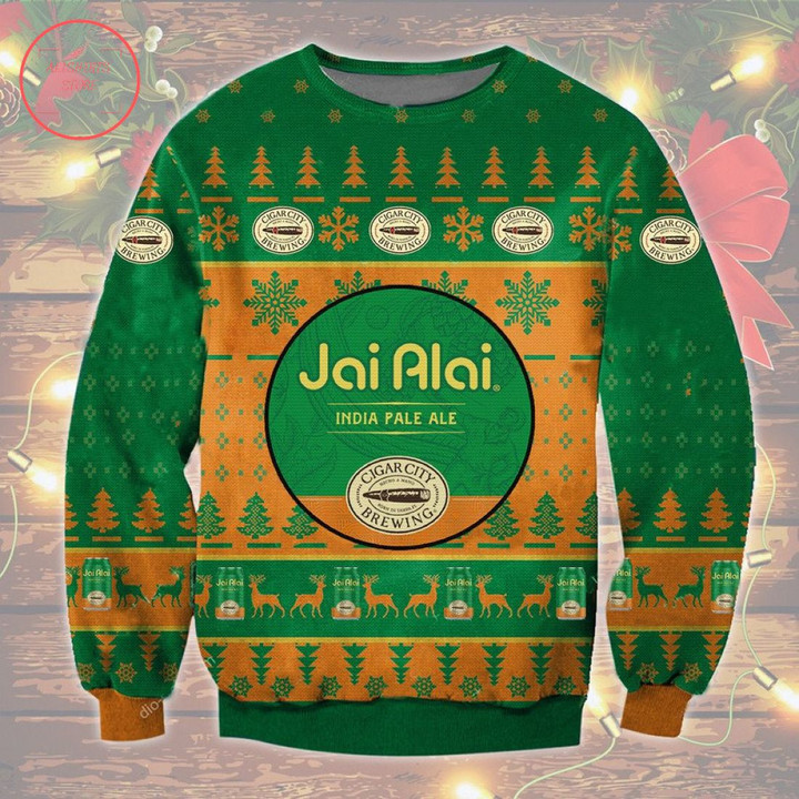 Cigar City Jai Alai IPA Ugly Christmas Sweater
