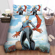 Captain Marvel View From Below Bed Sheets Spread Comforter Duvet Cover Bedding Sets