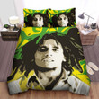 Bob Marley Watercolor Portrait Bed Sheets Spread Comforter Duvet Cover Bedding Sets