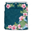 Hibiscus And Turtle Hawaiian  Bed Sheets Spread Comforter Duvet Cover Bedding Sets