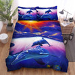 The Wild Animal - The Dolphin And Sunset Bed Sheets Spread Duvet Cover Bedding Sets