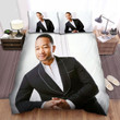 John Legend In Tuxedo Portrait Bed Sheets Spread Comforter Duvet Cover Bedding Sets