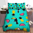 The Toucan With Pineapple And Watermelon Bed Sheets Spread Duvet Cover Bedding Sets