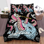 The Astronaut Shooting The Space Octopus Bed Sheets Spread Duvet Cover Bedding Sets