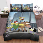 Big City Greens Group Running On The Road Bed Sheets Spread Duvet Cover Bedding Sets