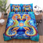 The Wildlife - The Symmetry Seahorse Art Bed Sheets Spread Duvet Cover Bedding Sets