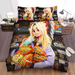 Cheetos Girl At Grocery Store Digital Art Bed Sheets Spread Duvet Cover Bedding Sets