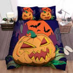 Halloween Jack-O-Lantern Cartoon Artwork Bed Sheets Spread Duvet Cover Bedding Sets