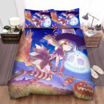 Halloween, Witch, Wounded Eye Art Witch Bed Sheets Spread Duvet Cover Bedding Sets
