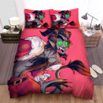 Christmas Art, The Hungry Krampus Monster Bed Sheets Spread Duvet Cover Bedding Sets