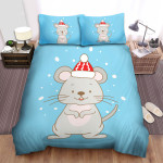 The Christmas Art - Mouse In The Winter Bed Sheets Spread Duvet Cover Bedding Sets