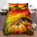 Thanksgiving Rustic Cornucopia Bed Sheets Spread Comforter Duvet Cover Bedding Sets