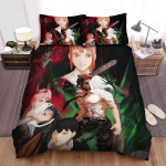 Chainsaw Man Main Characters Art Painting Bed Sheets Spread Duvet Cover Bedding Sets