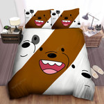 We Bare Bears Cartoon Collage Bed Sheets Spread Comforter Duvet Cover Bedding Sets