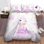 Anohana Meiko Honma In Pink Wedding Dress Bed Sheets Spread Duvet Cover Bedding Sets