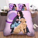 Kate Bishop & Lucky The Dog Illustration Bed Sheets Spread Duvet Cover Bedding Sets