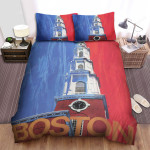 Massachusetts Boston City Tower Bed Sheets Spread Comforter Duvet Cover Bedding Sets