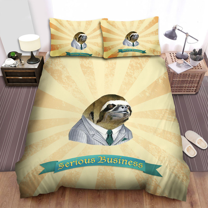 The Wild Animal - The Sloth Business Man Bed Sheets Spread Duvet Cover Bedding Sets