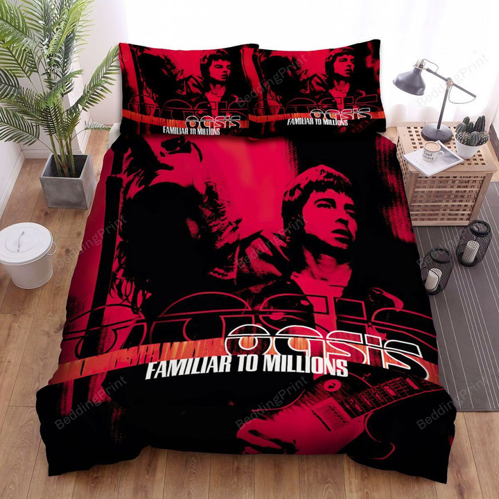 Music, Oasis, Familiar To Millions Album Bed Sheets Spread Duvet Cover Bedding Sets
