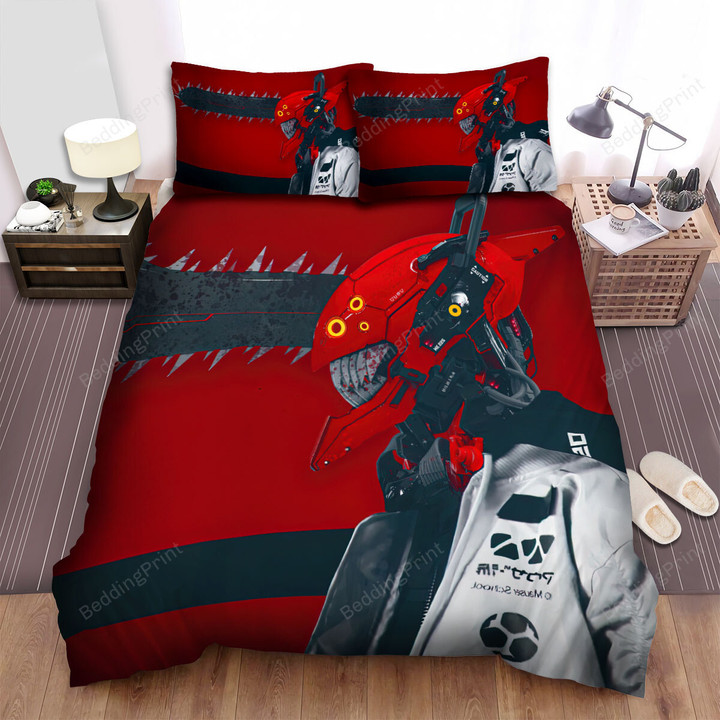 Chainsaw Man Sci-Fi Soldier Denji Artwork Bed Sheets Spread Duvet Cover Bedding Sets
