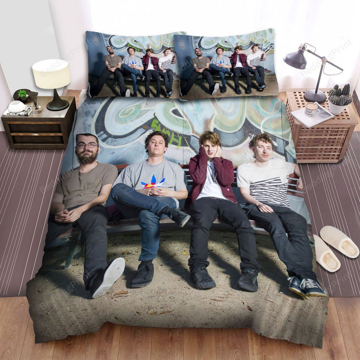The Front Bottoms Band Posing Bed Sheets Spread Comforter Duvet Cover Bedding Sets