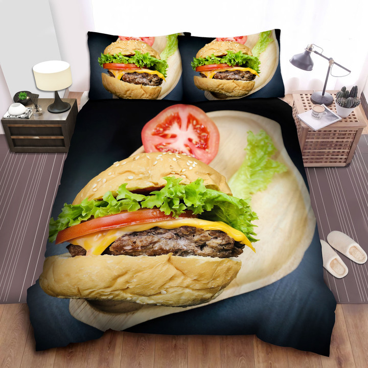 Delicious Hamburger Photograph Bed Sheet Spread Comforter Duvet Cover Bedding Sets