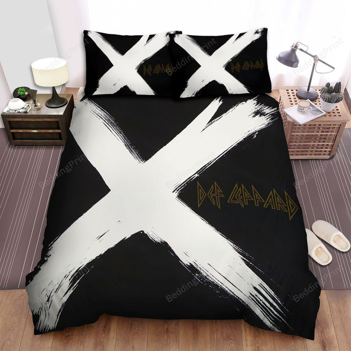 Def Leppard Yellow Background Bed Sheets Spread Comforter Duvet Cover Bedding Sets
