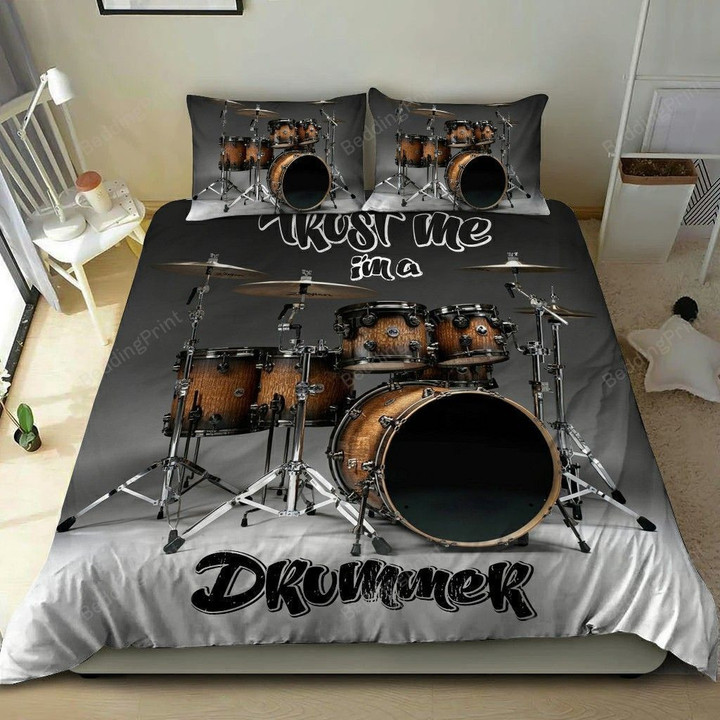Trust Me I'm A Drummer Cotton Bed Sheets Spread Comforter Duvet Cover Bedding Sets