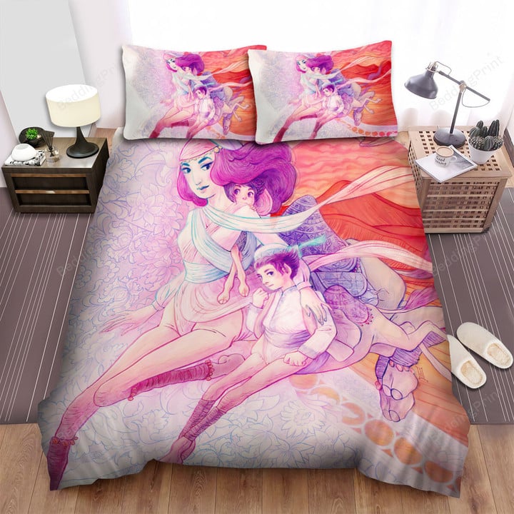 Centaur Mom And Her Children Art Drawing Bed Sheets Spread Duvet Cover Bedding Sets