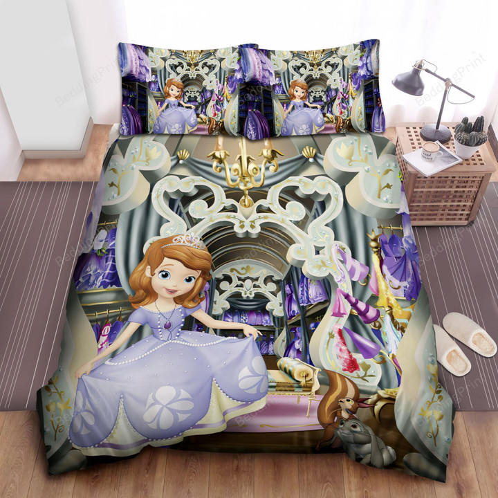Sofia The First Dressing Room Bed Sheets Spread Comforter Duvet Cover Bedding Sets