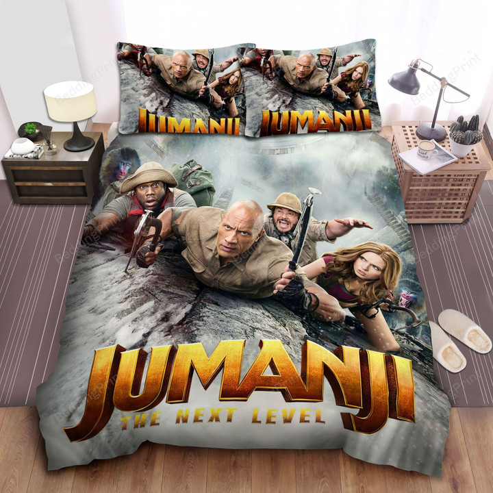 Jumanji The Next Level Poster Bed Sheets Spread Comforter Duvet Cover Bedding Sets