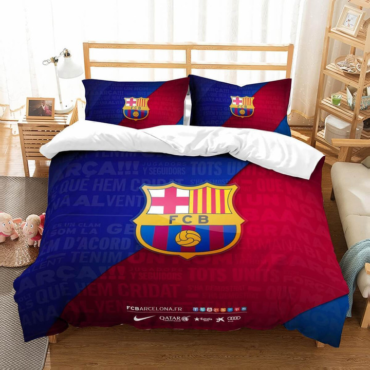 Fc Barcelona 3D Customized Duvet Cover Bedding Set