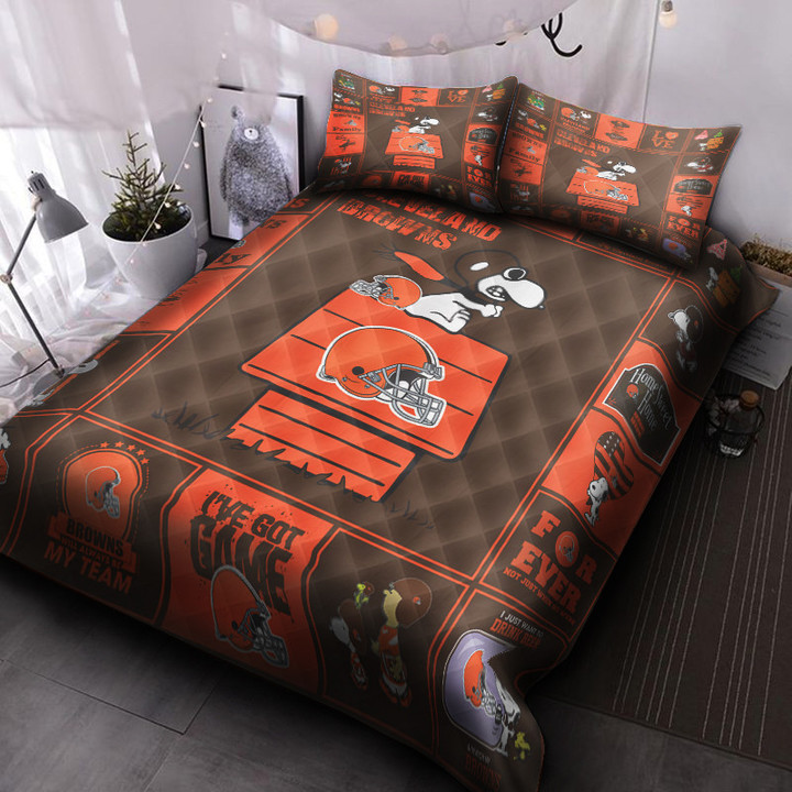 Cleveland Browns V2 Quilt Bed Set