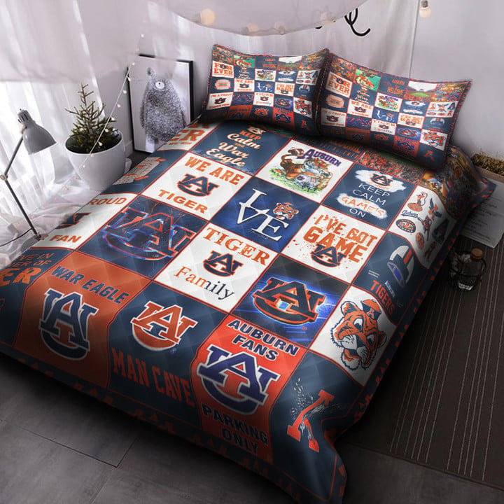 Auburn Tigers Football V1 Bedding Set