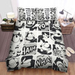 Felix The Cat Funny Tiles In Black & White Bed Sheets Spread Comforter Duvet Cover Bedding Sets