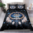 Galaxy Dreamcatcher Wolf Native American Bed Sheets Spread Duvet Cover Bedding Set