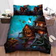 Halloween Night Werewolf In The Village Bed Sheets Spread Duvet Cover Bedding Sets