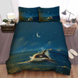 The Wildlife - The Orca Swimming At Night Bed Sheets Spread Duvet Cover Bedding Sets