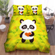The Wildlife - The Panda Holding A Heart Bed Sheets Spread Duvet Cover Bedding Sets