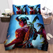 Halloween Red Demon Digital Art Painting Bed Sheets Spread Duvet Cover Bedding Sets