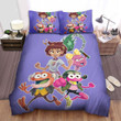 Amphibia Anne And Frog Friends Happy Time Bed Sheets Spread Duvet Cover Bedding Sets