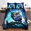 The Wild Bird - The Owl Cartoon Character Bed Sheets Spread Duvet Cover Bedding Sets