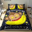 Did Someone Say Monkey Cotton Bed Sheets Spread Comforter Duvet Cover Bedding Sets