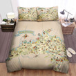 Kentucky State Map Illustration Bed Sheets Spread Comforter Duvet Cover Bedding Sets