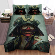Masked Samurai Girl In The Rain Artwork Bed Sheets Spread Duvet Cover Bedding Sets