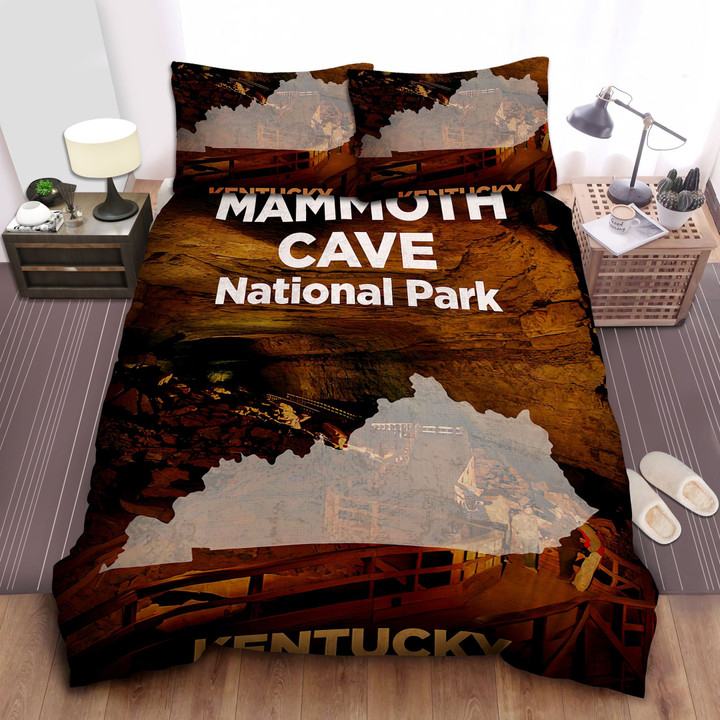 Kentucky Mammoth Cave National Park Poster Bed Sheets Spread Comforter Duvet Cover Bedding Sets