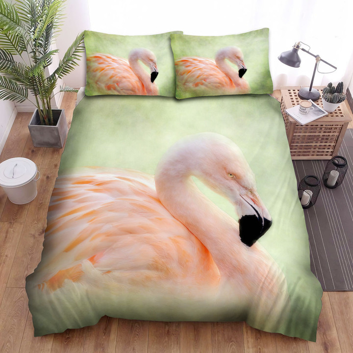 The Beautiful Creature - The Flamingo Texture Background Bed Sheets Spread Duvet Cover Bedding Sets