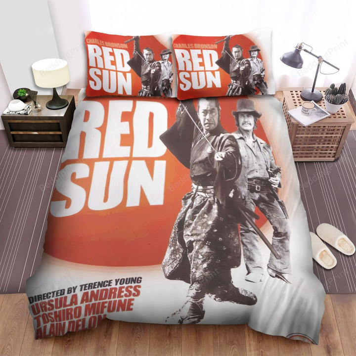Red Sun (1971) Charles Bronson Movie Poster Bed Sheets Spread Comforter Duvet Cover Bedding Sets